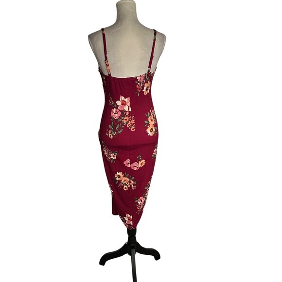 Nine Britton Vivienne Twist-Front Fitted Midi Floral Dress Sleeveless S NWOT - Picture 2 of 9